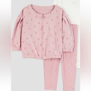 Carter’s matching set, pink floral, baby girl 18 months